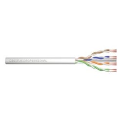 DIGITUS Propojovací kabel CAT 6A U-UTP, surová délka 100 m, papírová krabička, AWG 26/7, LSZH, simplex, barva šedá