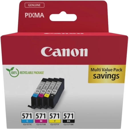 CANON CARTRIDGE CLI-571 C/M/Y/BK MULTI-PACK pro PIXMA MG575x, MG685x, MG775x, TS505x, TS605x, TS805x, TS905x (297 str.)