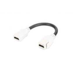 DIGITUS HDMI 2.0 Keystone Jack pro DN-93832, kabel 12 cm, čistě bílá (RAL 9003)HDMI 2.0 Keystone Jack pro DN-93832, kabel 12