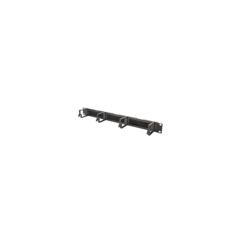 DIGITUS Professional Cable Management Panel with Brush Entries for 483 mm (19") Cabinets, 1U