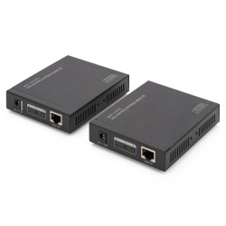 DIGITUS Sada 4K HDMI Extender, HDBaseT, UHD 4K * 2K @ 60 Hz, 100 m po síťovém kabelu (kat. 6, 6a, 7)