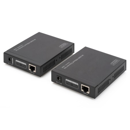 DIGITUS Sada 4K HDMI Extender, HDBaseT, UHD 4K * 2K @ 60 Hz, 100 m po síťovém kabelu (kat. 6, 6a, 7)