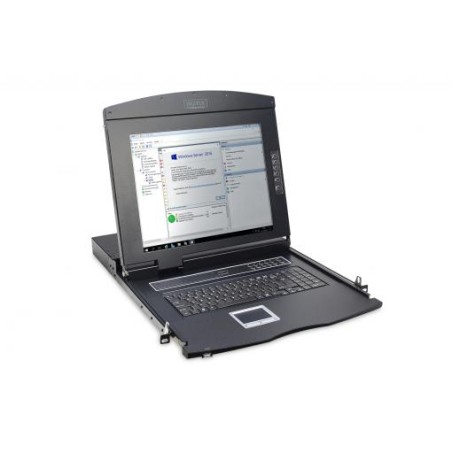 Digitus Modular console with 19" TFT (48,3cm), 8-port Cat.5 KVM & Touchpad, spanish keyboard
