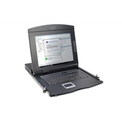 Digitus Modular console with 19" TFT (48,3cm), 8-port Cat.5 KVM & Touchpad, swiss keyboard