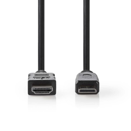 Nedis CVGB34500BK20 - Kabel High Speed HDMI s Ethernetem | HDMI Konektor - HDMI Mini Konektor | 2 m | Černá barva