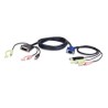 ATEN 1.8M USB VGA to DVI-I KVM Cable with Audio