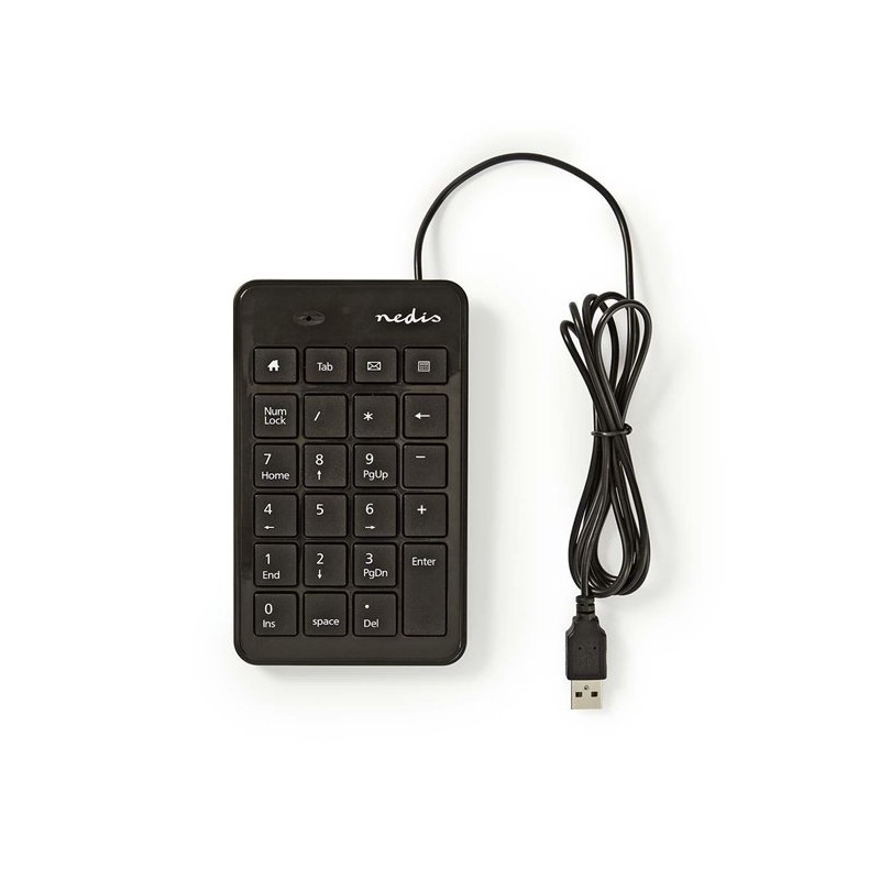 Nedis KBNM100BK - Kabelová Numerická Klávesnice | USB | Černá barva