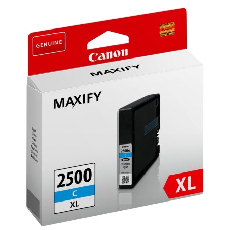 Canon CARTRIDGE PGI-2500XL C azurová pro Maxify iB4050, iB4150, MB5050, MB5150, MB5155, MB5350, MB5450, MB5455 (1755str)