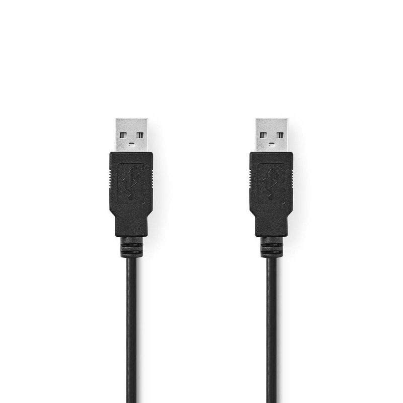 Nedis CCGB60000BK20 - USB 2.0 kabel | A Zástrčka - A Zástrčka | 2 m | Černá barva