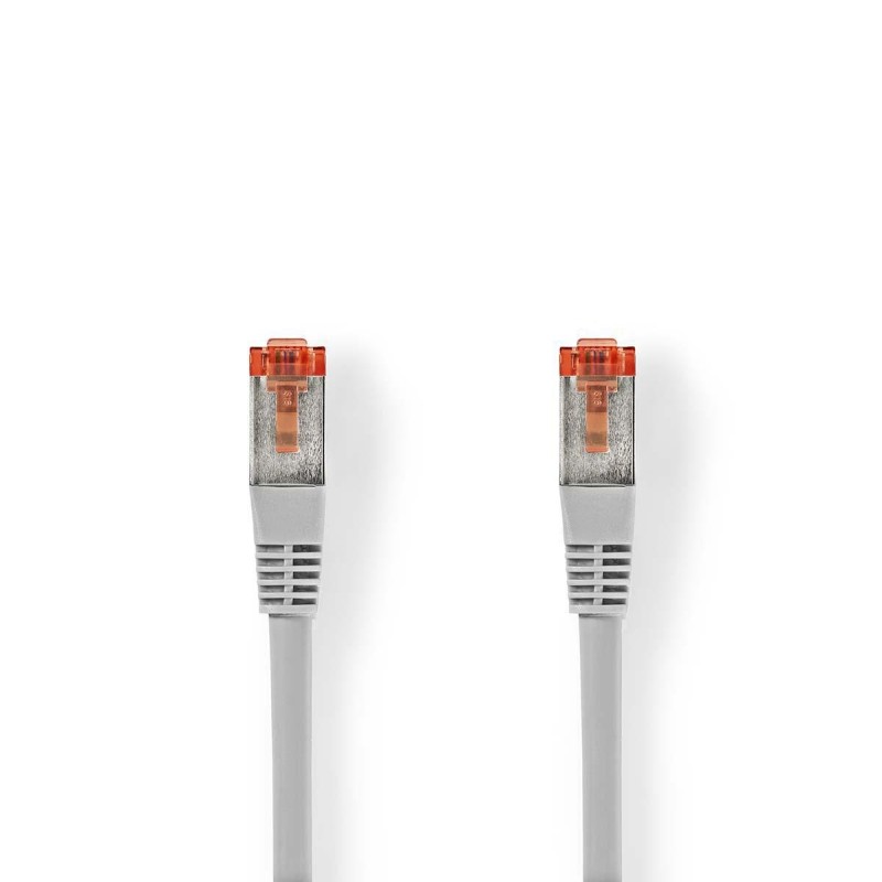Nedis CCGB85221GY10 - Síťový Kabel Cat 6 S / FTP | RJ45 (8P8C) Zástrčka - RJ45 (8P8C) Zástrčka | 1 m | Šedá barva