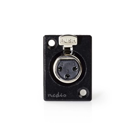 Nedis COTP15911BK - Držák skříně XLR | XLR 3pinová Zásuvka | Černá barva