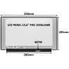 LCD PANEL 15,6" FHD 1920x1080 40PIN MATNÝ IPS 144HZ / BEZ ÚCHYTŮ