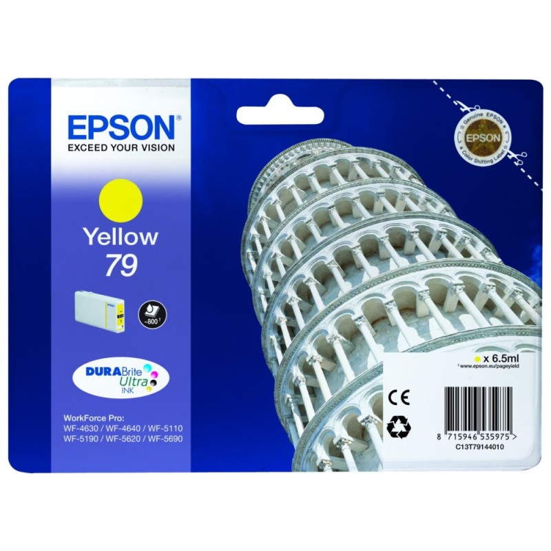 EPSON Ink bar WorkForce-5xxx Series Ink Cartridge 79 Yellow - 6,5ml, BAR 800 stran