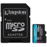 Kingston MicroSDXC karta 256GB Canvas Go! Plus, R:200/W:160MB/s, Class 10, UHS-I, U3, V30, A2 + Adaptér