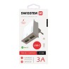 SWISSTEN SÍŤOVÝ ADAPTÉR SMART IC, CE 2x USB 3 A POWER BÍLÝ + DATOVÝ KABEL SWISSTEN USB / TYPE C 1,2 M BÍLÝ