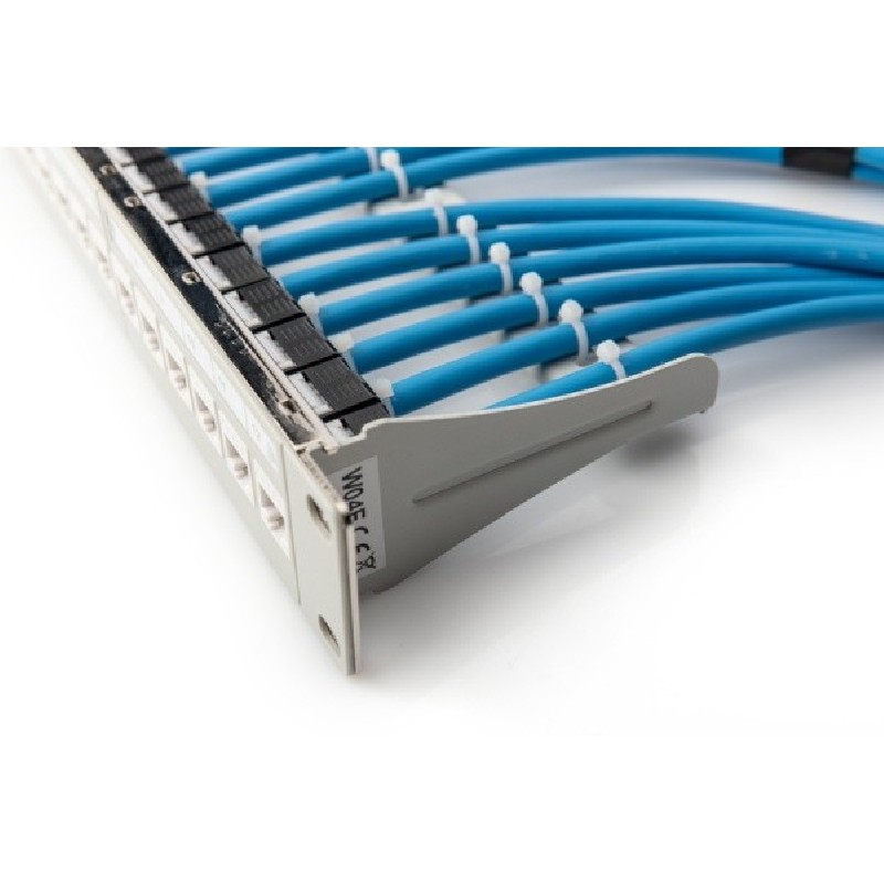 DIGITUS Modulární propojovací panel, stíněný, 12 portů, 1U, 254 mm (10 "), montáž do stojanu, šedá RAL 7035
