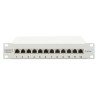 DIGITUS CAT 6A Patch Panel, stíněný, 12-portové pole se štítkem, 1U, 10 "montáž do stojanu, šedá RAL 7035