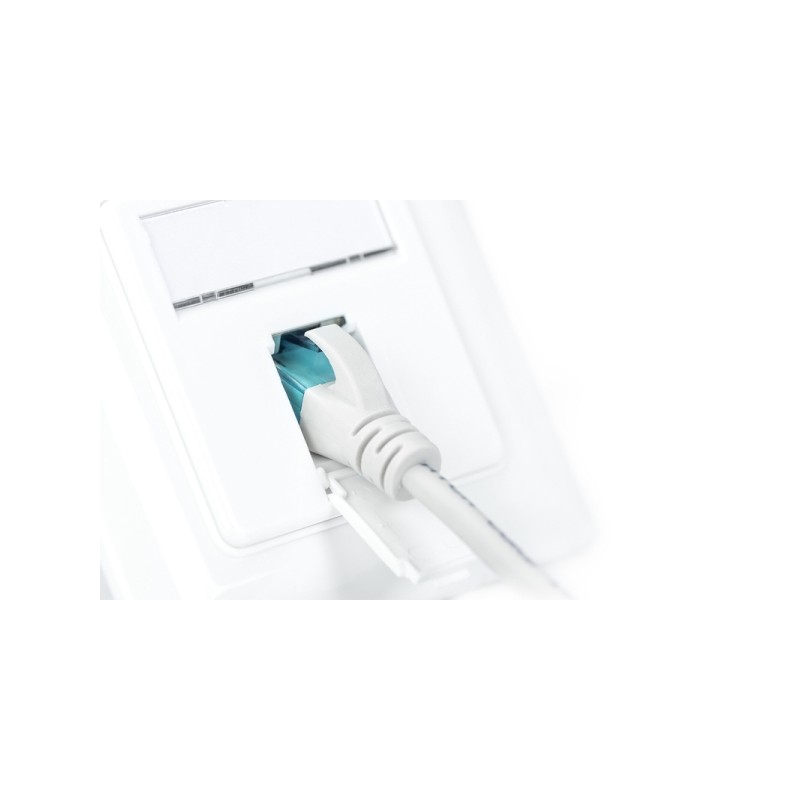 DIGITUS Professional CAT 6A Class EA network outlet, design-compatible, shielded, flush mount