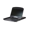 ATEN KVM console CL3116NX 16-Port Short Depth PS/2-USB VGA Single Rail WideScreen LCD KVM Switch 18,5" 1366x768