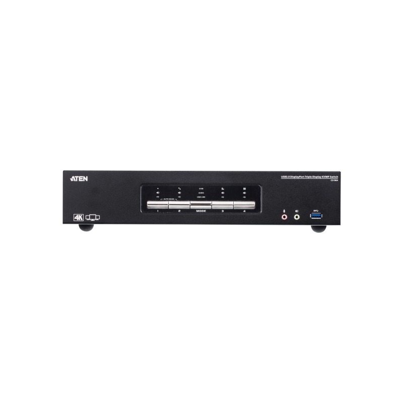 ATEN CS1964-AT-G 4portový přepínač KVMP USB3.0 4K DisplayPort Tři Monitory