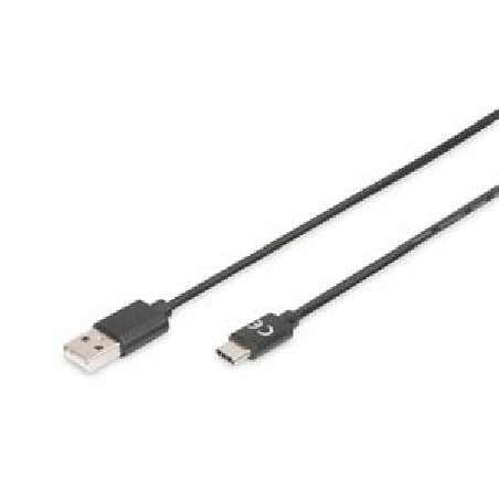 Digitus Připojovací kabel USB C na A 1,8 m, 3A, 480 MB, verze 2.0