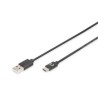 Digitus Připojovací kabel USB C na A 1,8 m, 3A, 480 MB, verze 2.0