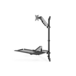 DIGITUS pracovní stanice pro sezení/stání, nástěnný držák, jeden monitor, černý max. 8 kg, max Velikost obrazovky: 17 VESA: 75x1