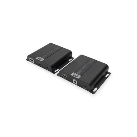 DIGITUS Sada 4K HDMI Extender přes IP / CAT 5, 6 (120 m), kompletní napájení PoE, UHD 4K/30 Hz