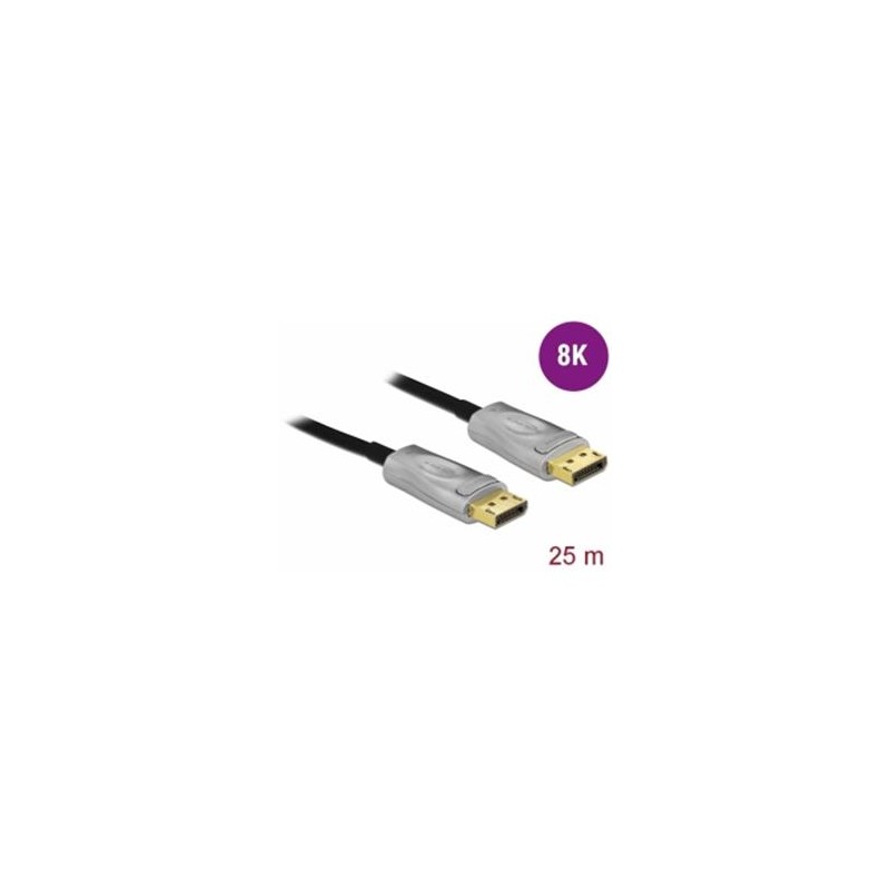 Delock Aktivní optický kabel DisplayPort 1.4 8K 25 m