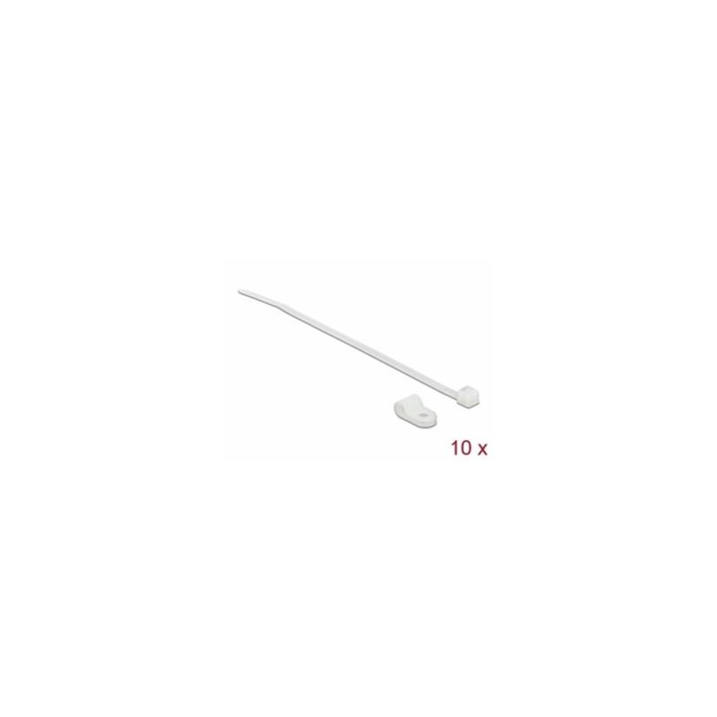 Delock Montážní sverka 4,8 mm s kabelovou upínkou D 150 x Š 2,5 mm bílá