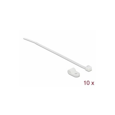 Delock Montážní sverka 4,8 mm s kabelovou upínkou D 150 x Š 2,5 mm bílá