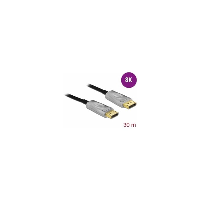 Delock Aktivní optický kabel DisplayPort 1.4 8K 30 m