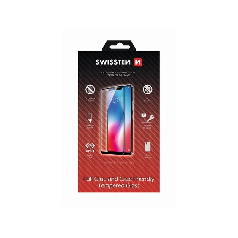 Swissten ochranné Sklo Case Friendly Xiaomi Redmi Note 7 černé