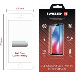 Swissten ochranné Sklo Case Friendly Apple iPhone 7 Plus/8 Plus bílé