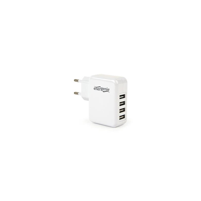 GEMBIRD, Nabíječka USB, 4x USB, 3100mA, 15W. bílá