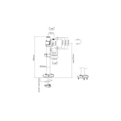 Digitus Samostatný držák na monitor 15-32 ", 8 kg (max.), Černý VESA: 75 x 75, 100 x 100