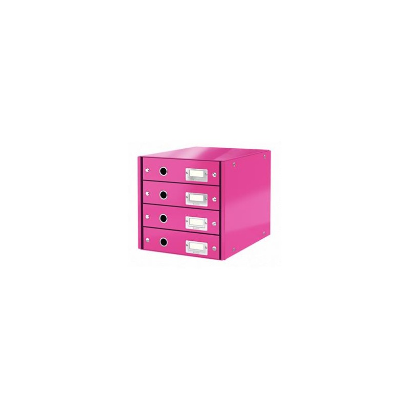 LEITZ Zásuvkový box Click&Store, 4 zásuvky, růžová