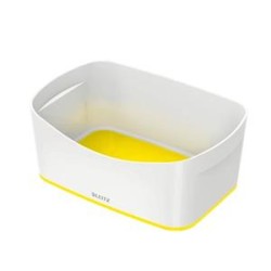 LEITZ Stolní box MyBox, bílá/žlutá