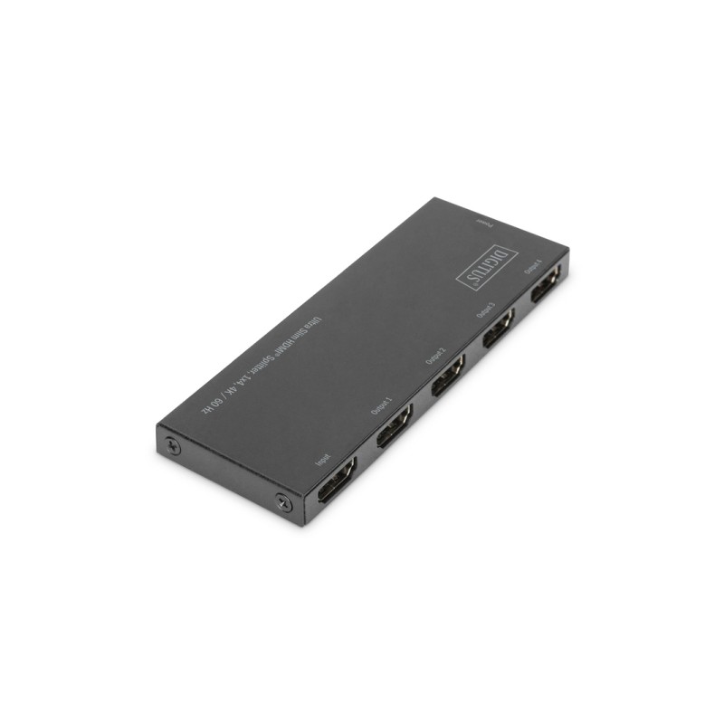 Digitus Ultra tenký HDMI Rozbočovač, 1x4, 4K / 60Hz HDR, HDCP 2.2, 18 Gbps, Micro USB napájeno