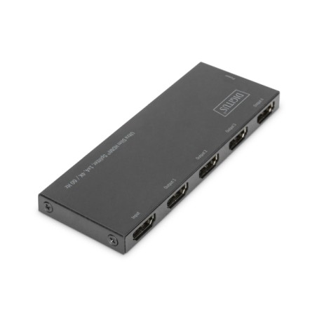 Digitus Ultra tenký HDMI Rozbočovač, 1x4, 4K / 60Hz HDR, HDCP 2.2, 18 Gbps, Micro USB napájeno