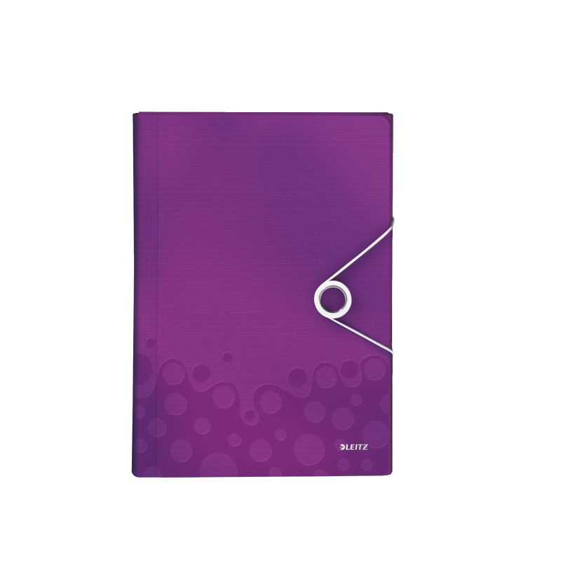 LEITZ Aktovka s přihrádkami WOW, PP, purpurová