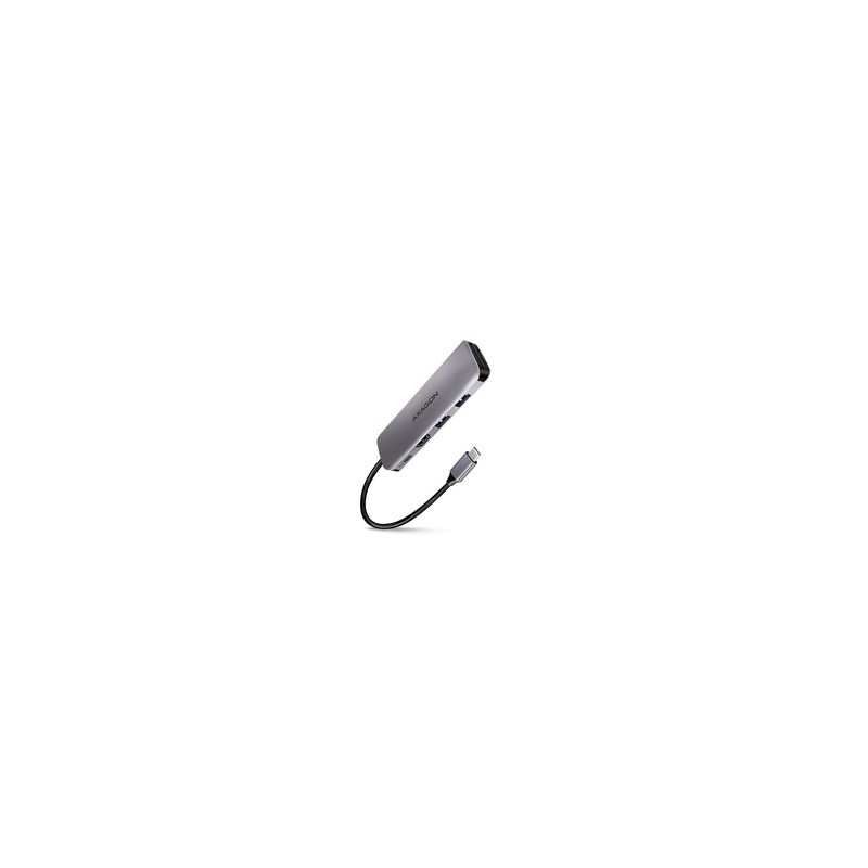 AXAGON HMC-5, USB 3.2 Gen 1 hub, porty 2x USB-A, HDMI, SD/microSD slot, PD 100W, kabel USB-C 20cm