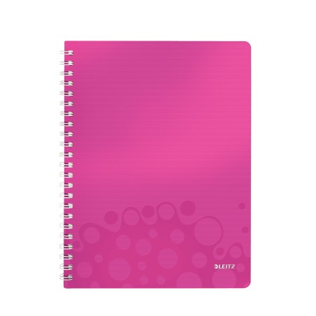 LEITZ Blok WOW A4, PP, linka, růžová