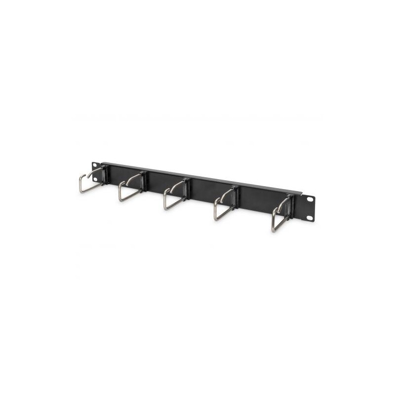 Digitus 1U kabelový spravovací panel 5x ocelové kroužky 40x75 mm, černé (RAL 9005)
