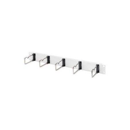 Digitus 1U kabelový spravovací panel 5x ocelové kroužky 40x75 mm, šedé (RAL 7035)