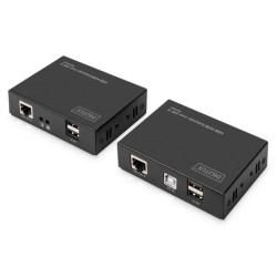 Digitus KVM Extender USB, 1 místní + 1 vzdálený uživatel do 200M (CAT5, UTP), rozlišení 1920X1080 při 60 Hz