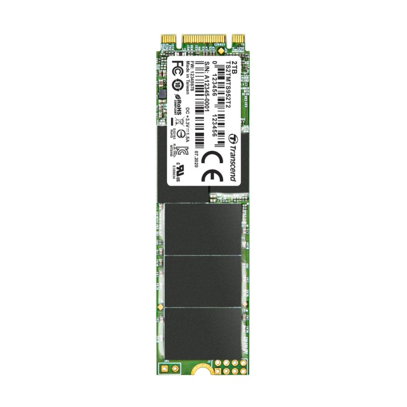 TRANSCEND MTS952T2 2TB Industrial 3K P/E SSD disk M.2, 2280 SATA III 6Gb/s (3D TLC), 560MB/s R, 520MB/s W