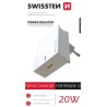 Swissten Síťový adaptér PD 20W For iPhone 12 bílý