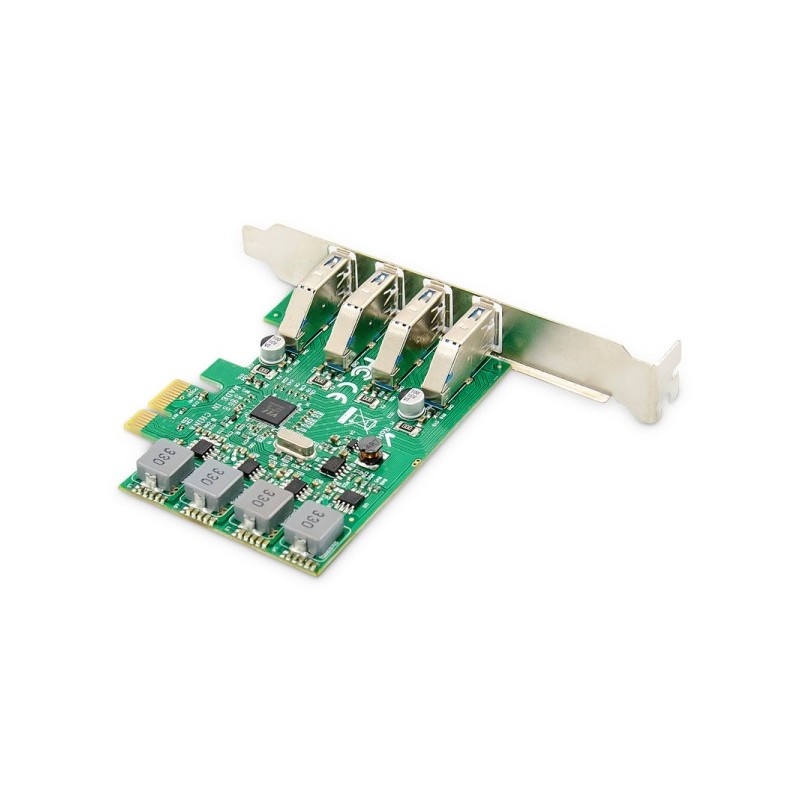 DIGITUS Přídavná karta USB PCI Express USB3.0, 4portový A / F, čipová sada: VL805, s vlastním napájením