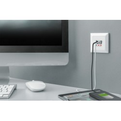 DIGITUS Nabíjecí zásuvka na zeď pro smartphony/tablety s 2 x USB A, 1 x USB Type-C , 3100 mA, UP